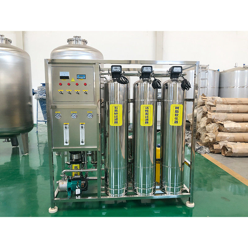1T 純水生産ラインのための産業用ステンレス鋼RO水処理装置
