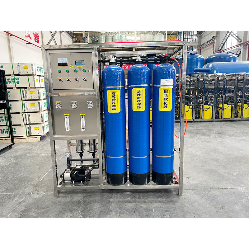 1T 純水生産ラインのための産業用ステンレス鋼RO水処理装置